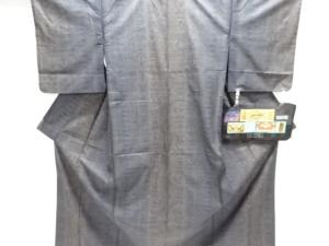 久野織物製　花更紗模様織り出し本場泥大島紬着物(7マルキ)